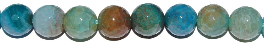 Ágata fuego azul bola facet. 12 mm.
