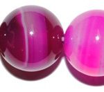 Ágata fucsia veteada bola 6 mm.