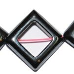 Hematite rombo hueco 16 mm.