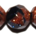 Avent. Dorada-Avent. Azul bola facetada 4 mm.