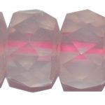 Cuarzo rosa rondel facetado 6*10 mm.
