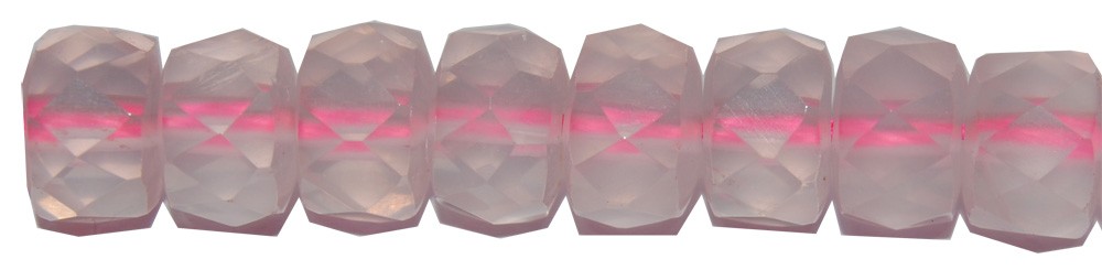 ps-119-119 Cuarzo rosa rondel facetado 6*10 mm. - Imagen 1