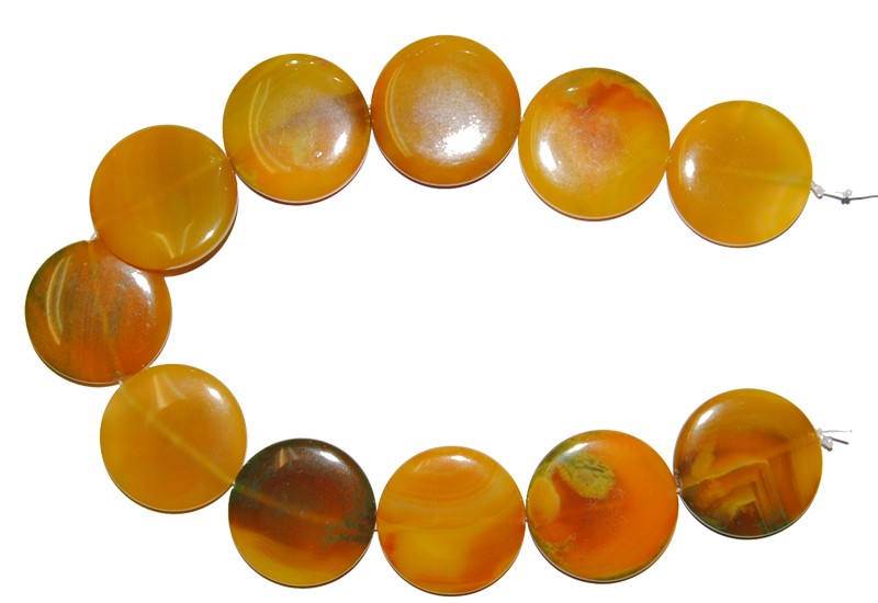 ps-1192-1192 Ágata Amarilla-Naranja disco 40 mm. - Imagen 1