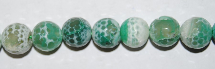 ps-1233-1233 Ágata Fuego verde (2) bola facetada 8 mm. - Imagen 1