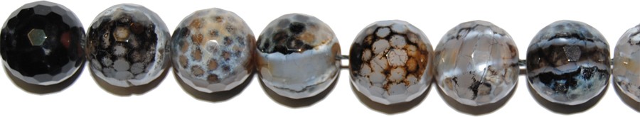 ps-1284-1284 Ágata Fuego Negro bola facetada 14 mm. - Imagen 1