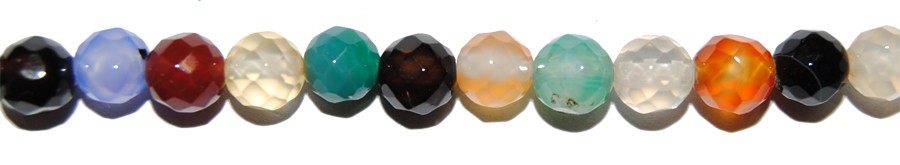 ps-1290-1290 Ágata multicolor bola facetada 8 mm. - Imagen 1
