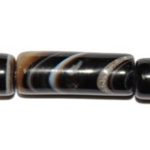 Ágata Negra Veteada tubo 9*25 mm.