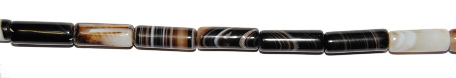 ps-1315-1315 Ágata Negra Veteada tubo 9*25 mm. - Imagen 1