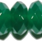 Ágata Verde rondel facetado 10 mm.
