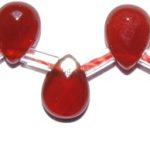 Ágata Roja lágrima facetada 6*8 mm.