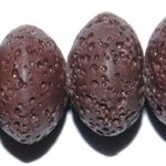 Lava Marrón rondel 15*9 mm.