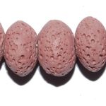 Lava Rosa rondel 15*9 mm.