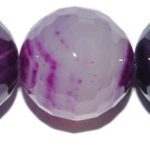 Ágata violeta veteada bola facetada 14 mm.