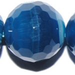 Ágata azul veteada bola facetada 8 mm.