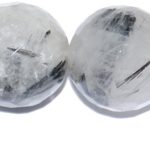 Cuarzo Turmalinado bola facetada 10 mm.