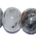 Cuarzo Turmalinado rondel 6*10 mm.