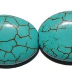 Turquesa(Magnes) oval plano 10*14 mm.