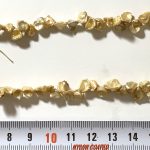 Perla Flecos dorados 8 mm