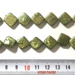 Perla Rombo verde 10 mm