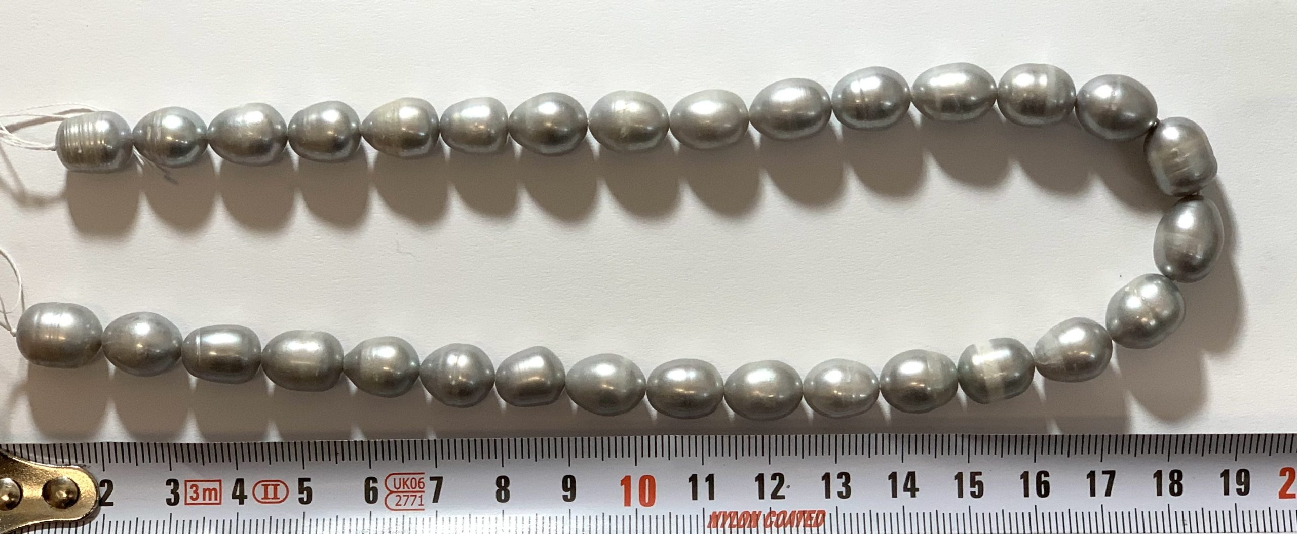 ps-2540-2540 Perla Arroz Gris Claro 10*14 mm - Imagen 1