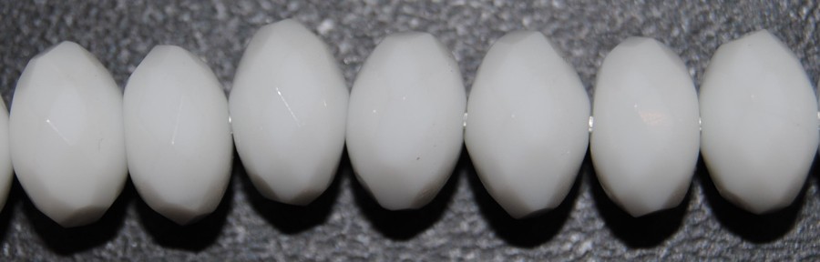 ps-259-259 Onix blanco rondel facetado 6*10 mm. - Imagen 1