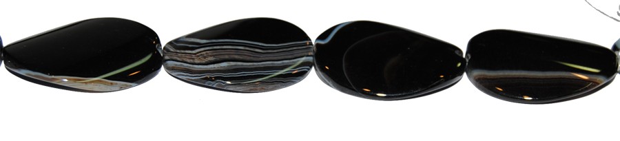 ps-272-272 Ágata Negra Veteada oval "S" 30*40 mm. - Imagen 1