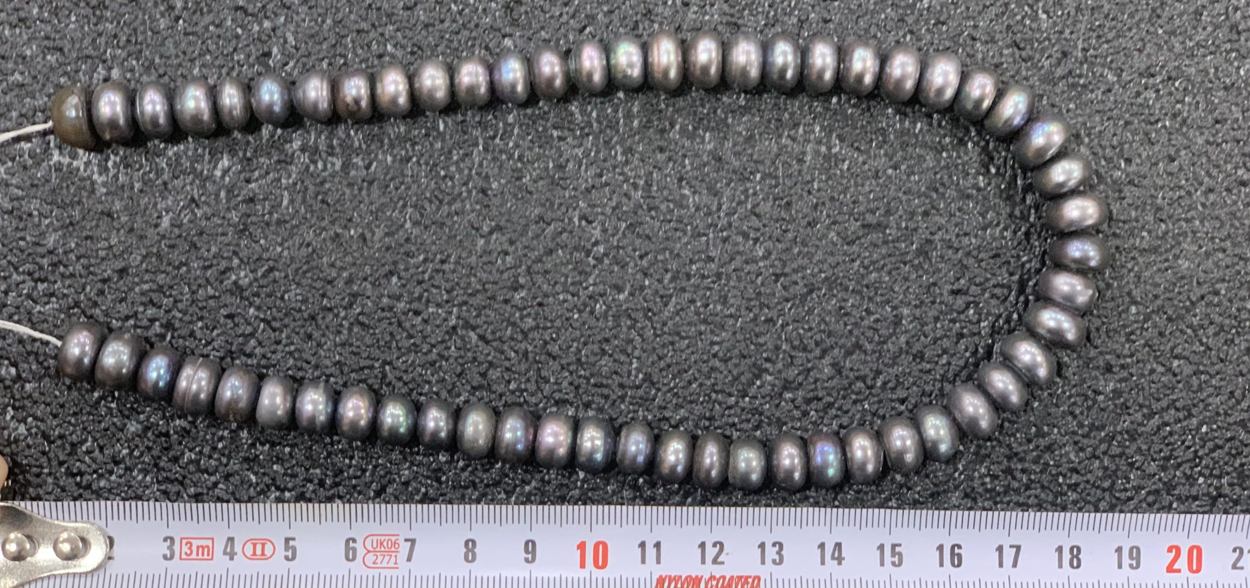 ps-2727-2727 Perla Gris Rondel 10-11 mm - Imagen 1