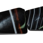 Ágata Negra Veteada trapecio "S" 30*40 mm.