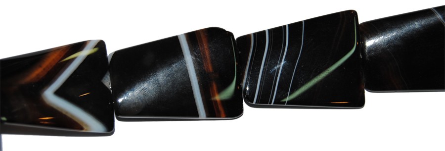 ps-273-273 Ágata Negra Veteada trapecio "S" 30*40 mm. - Imagen 1