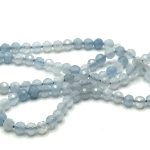 Aguamarina bola facetada 4 mm ( Alta calidad )