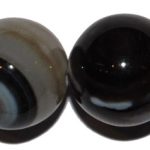 Ágata Negra Veteada bola 10 mm.