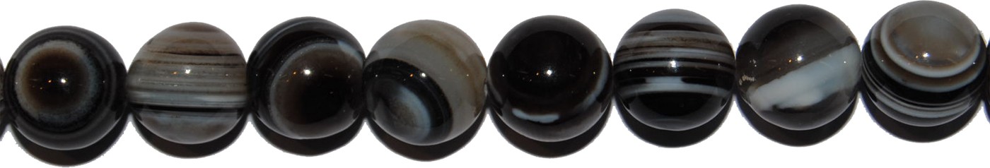 ps-407-407 Ágata Negra Veteada bola 14 mm. - Imagen 1