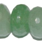 Avent. verde rondel facetado 6*10 mm.