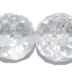 Cristal de Roca bola "cracked" facetada 16 mm.