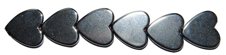 ps-603-603 Hematite corazón plano 8 mm. - Imagen 1