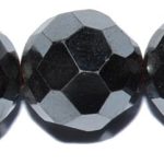Hematite bola facetada 4 mm.