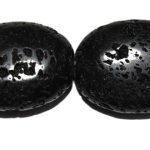Lava oval plano 8*12 mm.