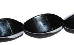 Ágata negra oval "S" 6*12 mm.