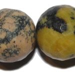 Turquesa amarilla(serp.) bola facetada 12 mm.