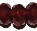 Ágata roja rondel facetado 5*8 mm.