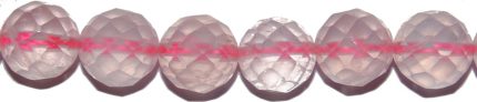 Cuarzo rosa bola facetada 4 mm.