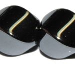 Hematite oval "S" 8*8 mm.